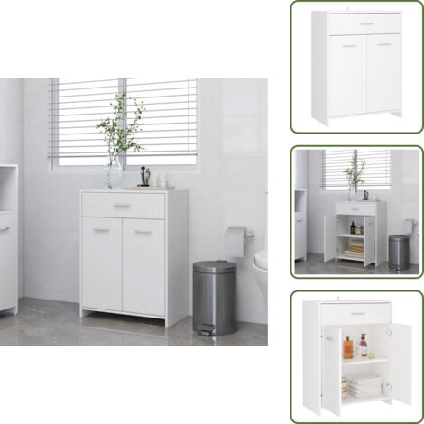Armadio da bagno con scomparti - vidaXL Armadio da Bagno Bianco 60x33x80 cm in Legno tecnico -