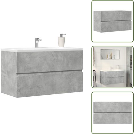 Armadio da bagno grigio cemento - vidaXL Mobile Pensile da Bagno Grigio Cemento 80x38,5x45 cm Truciolato - Armadio da bagno con ripiani