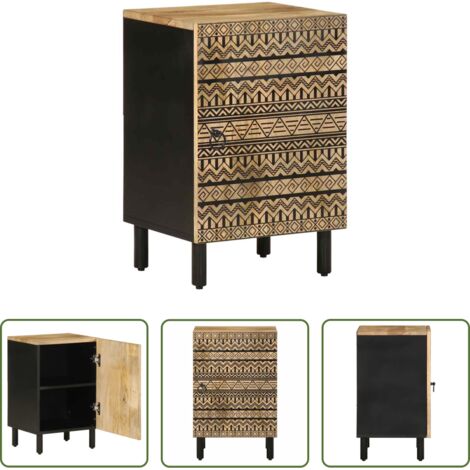 Armadio da bagno -  Mobile da Bagno 38x33,5x58 cm in Legno Massello di Mango