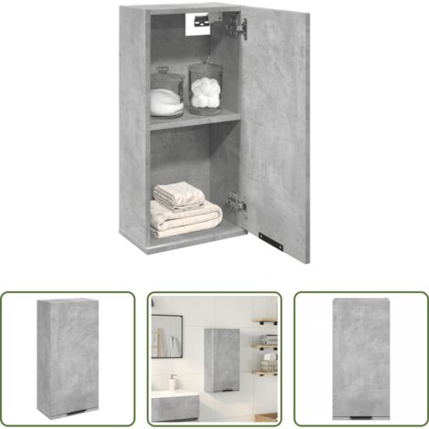 Armadio da bagno -  Mobile da Bagno a Parete Grigio Cemento 32x20x67 cm