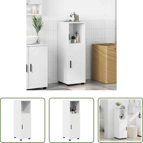 Armadio da bagno -  Mobile da Bagno con archiviazione Bianco 30 x 35 x 95 cm