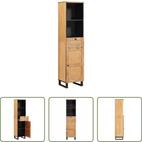 Armadio da bagno -  Mobile da Bagno con lo scaffale Marrone 38 x 33 x 160 cm