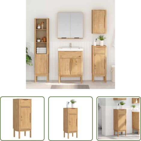Armadio da bagno -  Mobile da Bagno con porta FLORO Marrone cerato 35 x 30 x 90 cm