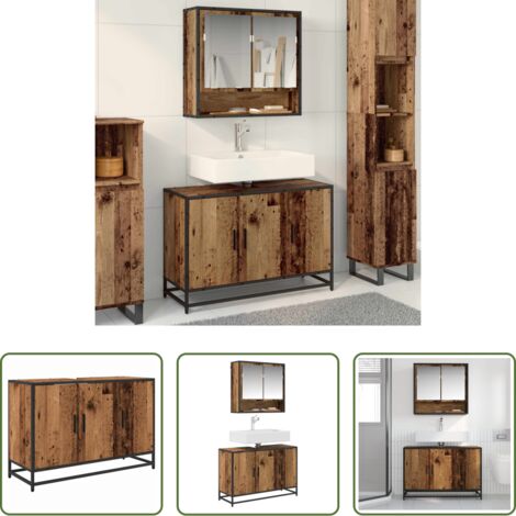 Armadio da bagno -  Mobile da Bagno Legno vecchio 90 x 33 x 60 cm Legno multistrato