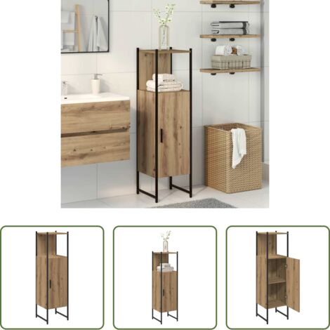 Armadio da bagno - Mobile da Bagno Rovere 33x33x120,5 cm Legno Multistrato