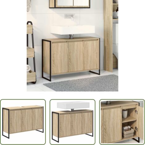 Armadio da bagno -  Mobile da Bagno Sonoma 90 x 30 x 60 cm Legno multistrato