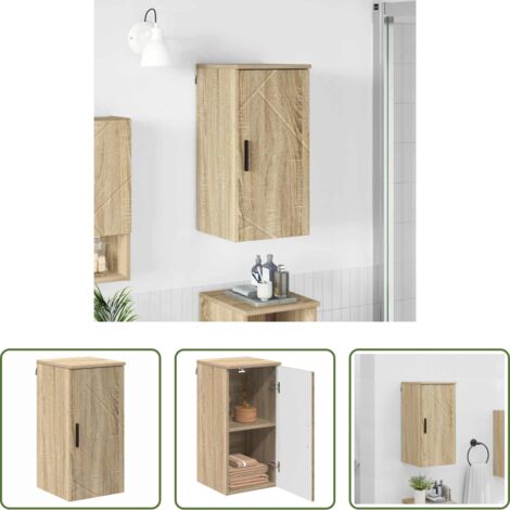 Armadio da bagno moderno -  Mobile da Bagno con porta Rovere Sonoma 30 x 31,5 x 61 cm