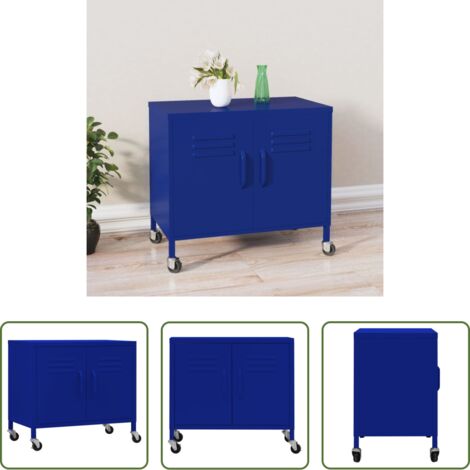 Armadio da casa -  Armadietto Blu Marino 60x35x56 cm in Acciaio