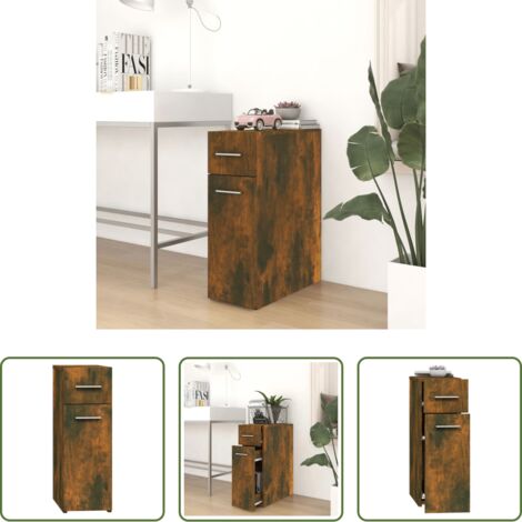 Armadio da casa -  Mobile Farmacia Rovere Fumo 20x45,5x60 cm in Legno Multistrato