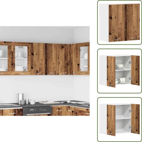 Armadio da cucina antico - vidaXL Pensile da Cucina “Lyon” Legno Antico 60x31x60 cm - Armadio da cucina tecnico