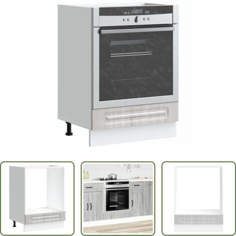 Armadio da cucina -  Armadio Forno Kalmar Grigio Sonoma Legno Multistrato