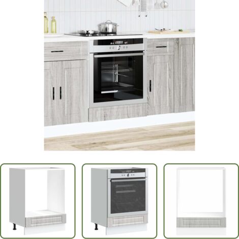 Armadio da cucina -  Armadio per Forno Porto Grigio Sonoma in Legno Multistrato