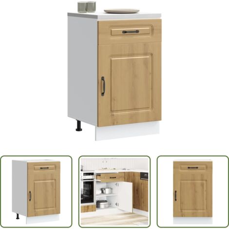 Armadio da cucina -  Base da Cucina Kalmar Rovere Artigianale in Legno Multistrato