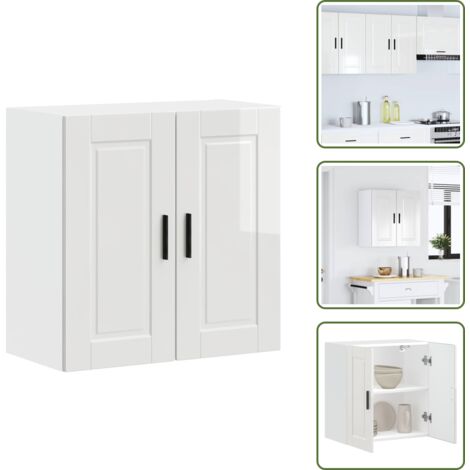 Armadio da cucina bianco lucido - vidaXL Pensile da Cucina Porto Bianco Lucido in Legno Multistrato -