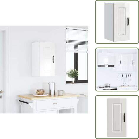 Armadio da cucina con porta - vidaXL Base da Cucina Kalmar Bianco Lucido in Legno Multistrato - Armadio da cucina per cucina