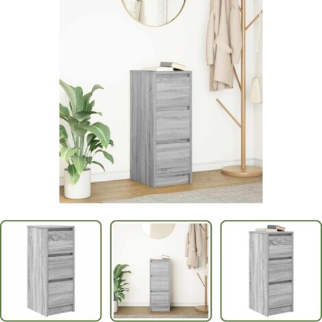 Armadio da cucina - Credenza Grigio Sonoma 29,5x34x76 cm in Legno Multistrato