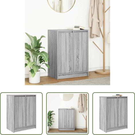 Armadio da cucina - Credenza Grigio Sonoma 57x34x76 cm in Legno Multistrato