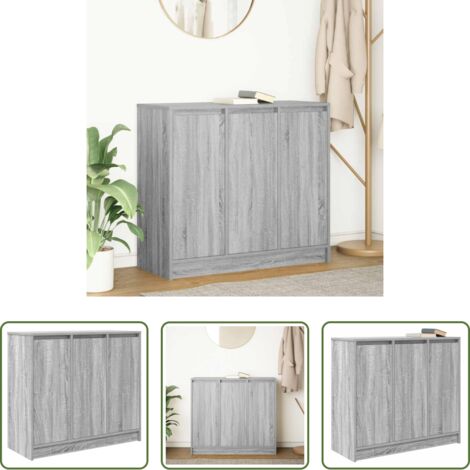 Armadio da cucina - Credenza Grigio Sonoma 85x34x76 cm in Legno Multistrato