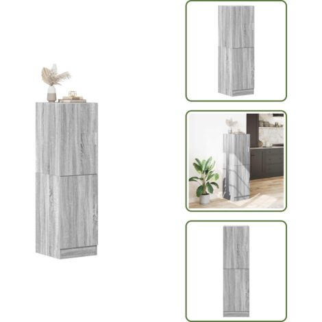 Armadio da cucina grigio - vidaXL Armadietto Cucina Grigio Sonoma 38x41,5x131,5 cm in Legno - Armadio da cucina con ante