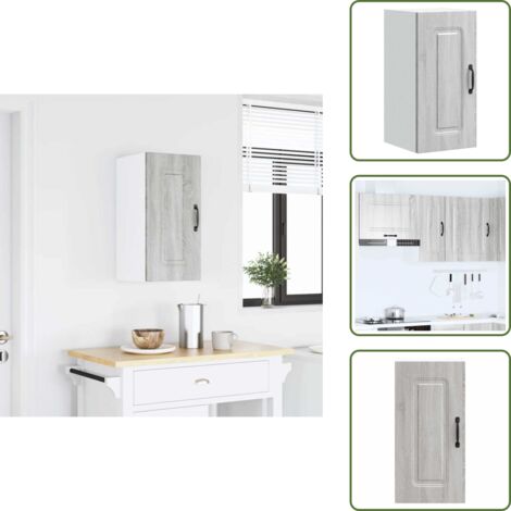 Armadio da cucina grigio - vidaXL Pensile da Cucina Kalmar Grigio Sonoma in Legno Multistrato - Armadio da cucina multistrato