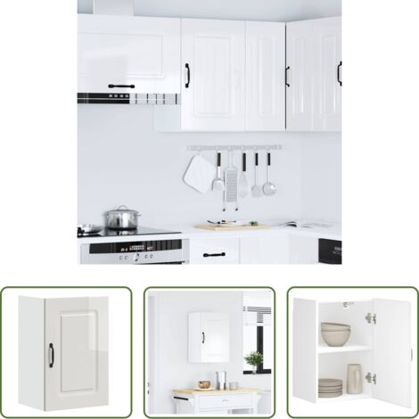 Armadio da cucina in legno -  Base da Cucina Kalmar Bianco Lucido in Legno Multistrato