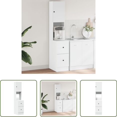Armadio da cucina -  Mobile da Cucina Bianco 35x50x180 cm in Truciolato