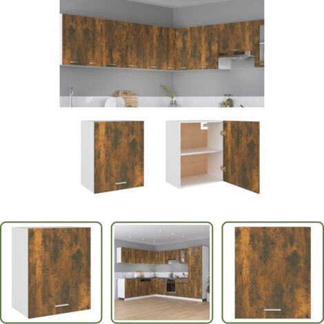 Armadio da cucina -  Mobile Pensile “Lyon” Rovere Fumo 50x31x60 cm