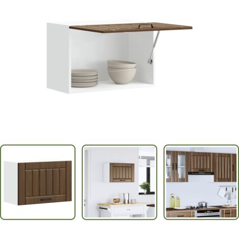 Armadio da cucina -  Pensile da Cucina Lucca Rovere Marrone in Legno Multistrato
