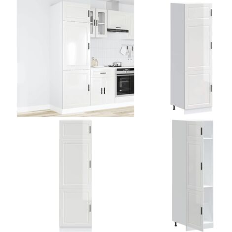 Armadio da Cucina Porto Bianco Lucido in Legno Multistrato - Armadio da cucina in legno - Armadio da cucina multistrato