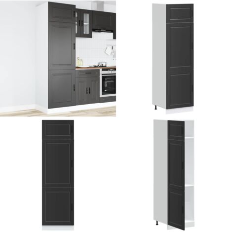 Armadio da Cucina Porto Nero in Legno Multistrato - Armadio in legno - Armadio in truciolato