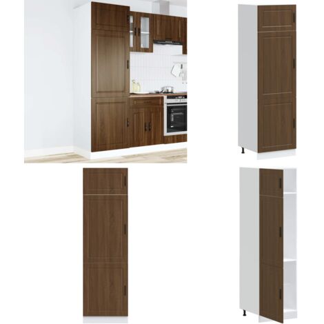 Armadio da Cucina Porto Rovere Marrone in Legno Multistrato - Armadio in legno - Armadio marrone