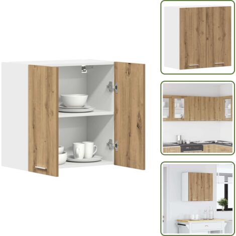 Armadio da cucina rovere - vidaXL Pensile da Cucina “Lyon” Rovere Artigianale 60x31x60 cm -