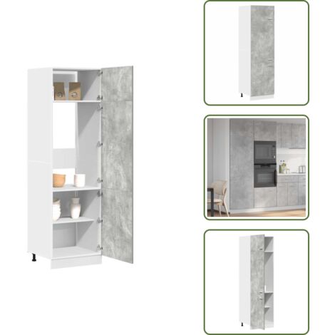 Armadio da cucina - vidaXL Mobile per Frigo “Lyon” Grigio Cemento 60x57x207 cm - Armadio per oggetti