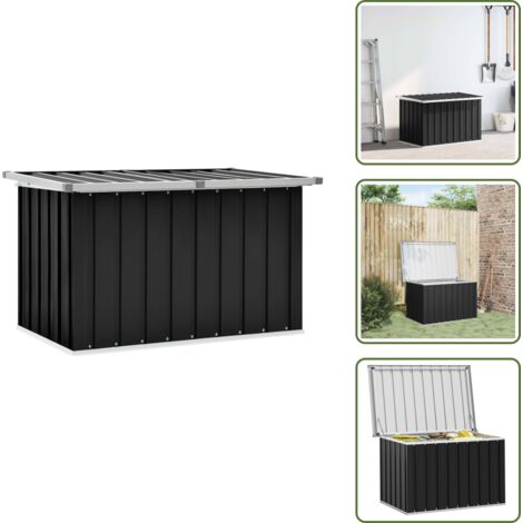 Armadio da esterno - vidaXL Baule da Giardino Antracite 109x67x65 cm - Armadio in acciaio zincato
