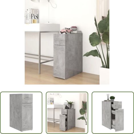 Armadio da farmacia -  Armadietto da Farmacia Grigio Cemento 20x45,5x60 cm Multistrato