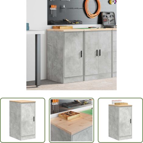 Armadio da garage -  Armadietto da Garage Grigio cemento 40x51x85 cm