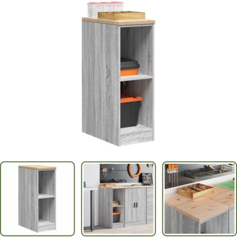 Armadio da garage -  Armadietto da Garage Grigio Sonoma 30x51x85 cm