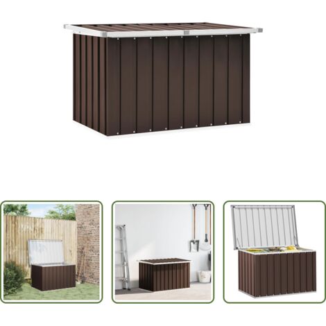 Armadio da giardino -  Baule da giardino marrone 109x67x65 cm