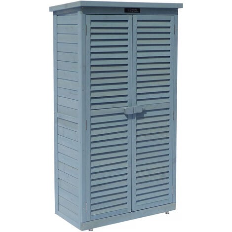 Armadio da giardino SPACE - 87 x 46.5 x 160 cm - Azzurro
