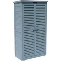 Armadio da giardino SPACE - 87 x 46.5 x 160 cm - Azzurro