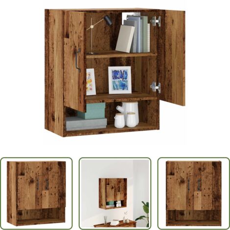 Armadio da parete -  Armadietto a Muro Legno Antico 60x31x70 cm in Truciolato