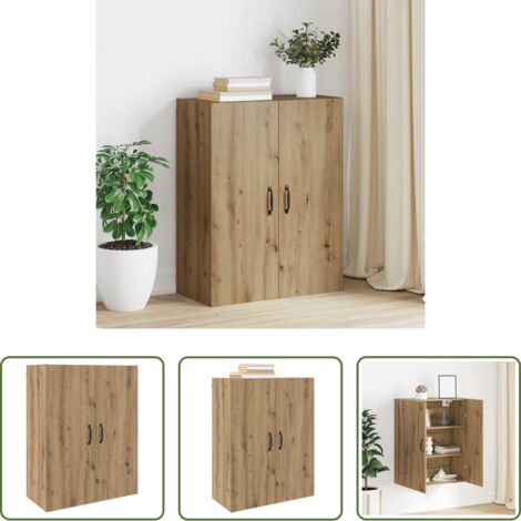 Armadio da parete -  Armadietto a muro Rovere artigianale 69,5 x 34 x 90 cm