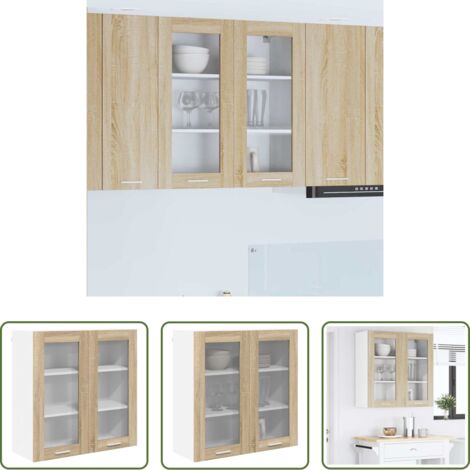 Armadio da parete -  Armadio pensile Rovere Sonoma 80 x 31 x 80 cm Legno multistrato