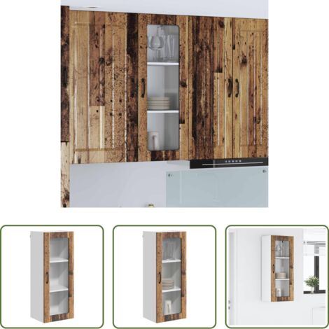 Armadio da parete in legno -  Mobile da cucina Legno vecchio 40 x 31 x 100 cm