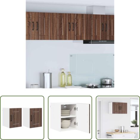 Armadio da parete -  Mobile da cucina 2 pcs Rovere Marrone 30 x 31 x 40 cm