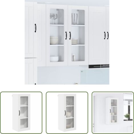 Armadio da parete -  Mobile da cucina Bianco 40 x 31 x 100 cm Legno multistrato