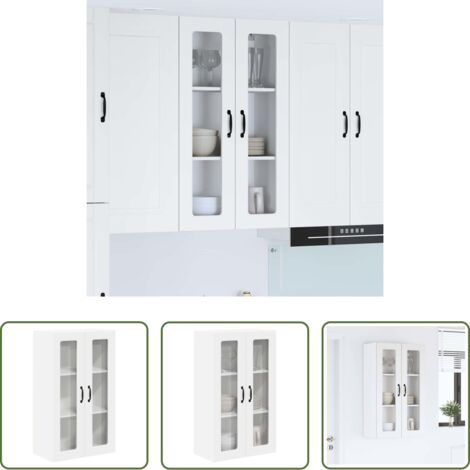 Armadio da parete -  Mobile da cucina Bianco 60 x 31 x 100 cm Legno multistrato