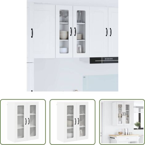 Armadio da parete -  Mobile da cucina Bianco 60 x 31 x 80 cm Legno multistrato