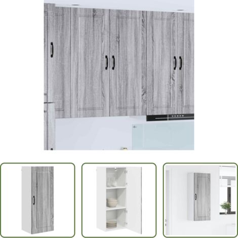 Armadio da parete -  Mobile da cucina con lo scaffale Grigio Sonoma 40 x 31 x 100 cm