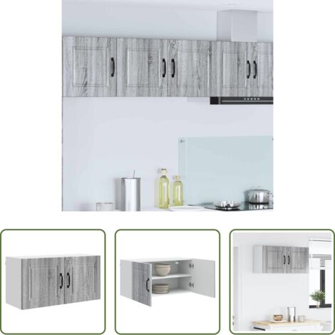 Armadio da parete -  Mobile da cucina con lo scaffale Grigio Sonoma 80 x 31 x 40 cm